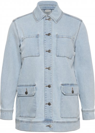 Kaffe Curve Ninna Casual Jacket Light Blue Washed - Якета - 