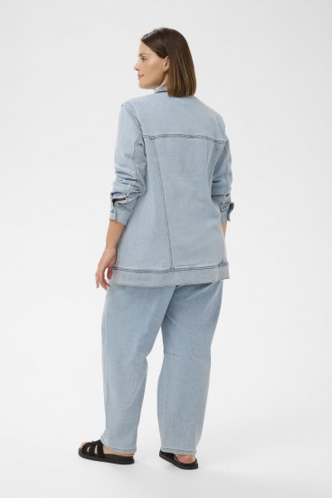 Kaffe Curve Ninna Casual Jacket Light Blue Washed - Якета - 