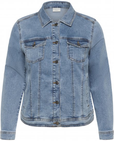 Kaffe Curve Vilana Denim Jacket Washed Blue - Дънкови якета - 