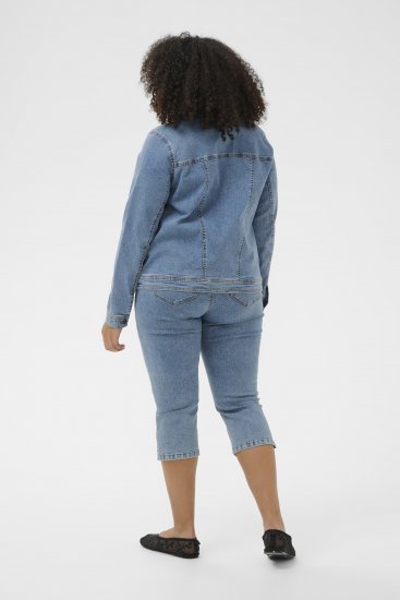 Kaffe Curve Vilana Denim Jacket Washed Blue - Дънкови якета - 