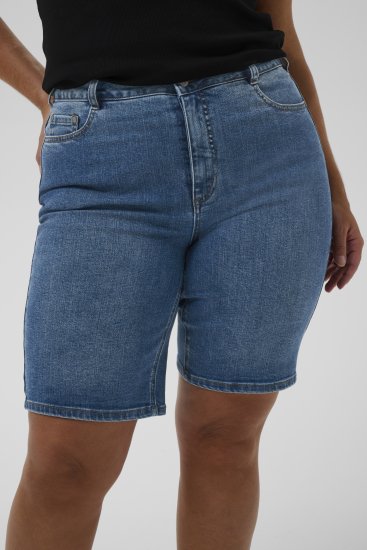 Kaffe Curve Emila Denim Shorts Blue - Къси панталони - 