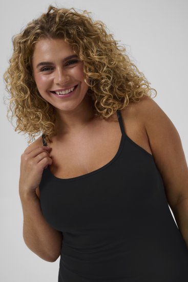 Kaffe Curve Jena С презрамки Рокля Дълбоко черно - Рокли - 