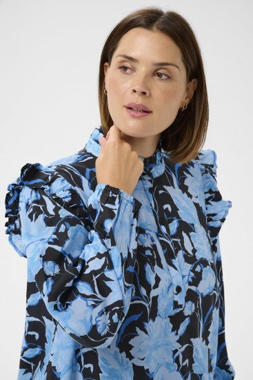 Kaffe Curve Sasja Рокля Blue Snake Flower - Рокли - 