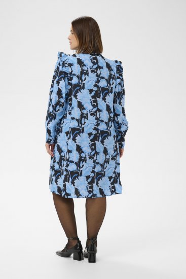 Kaffe Curve Sasja Рокля Blue Snake Flower - Рокли - 