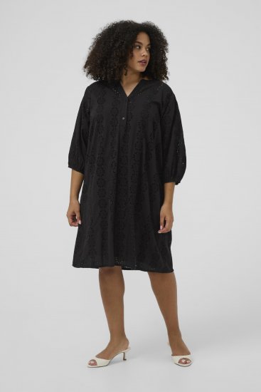 Kaffe Curve Dina Dress Black Deep - Миди рокли - 