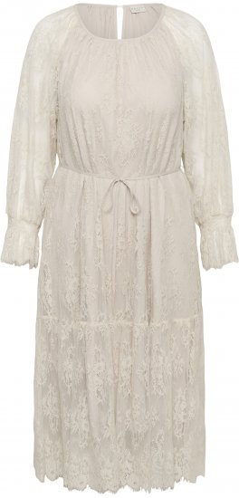 Kaffe Curve Amalie Lace Dress Moonbeam - Миди рокли - 