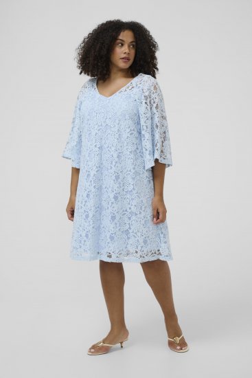 Kaffe Curve Lucy Dress Nantucket Breeze Blue - Миди рокли - 