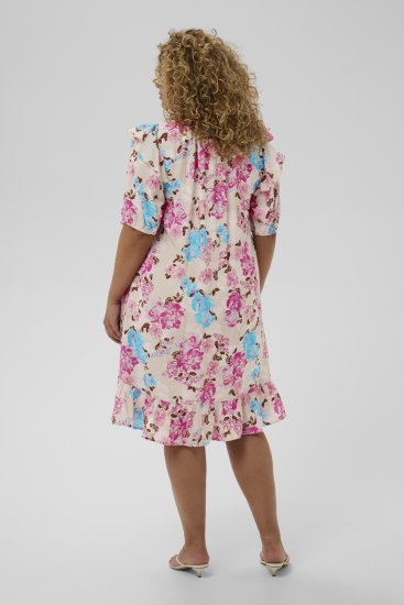 Kaffe Curve Hayley Dress Multi Color Flower - Миди рокли - 