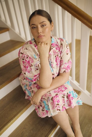 Kaffe Curve Hayley Dress Multi Color Flower - Миди рокли - 