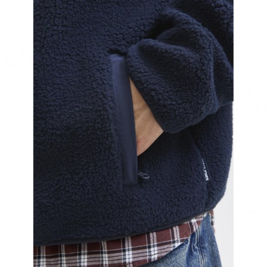 Jack & Jones Thatcher Fleece Jacket Sky Captain - Якета - мъжки якета големи размери