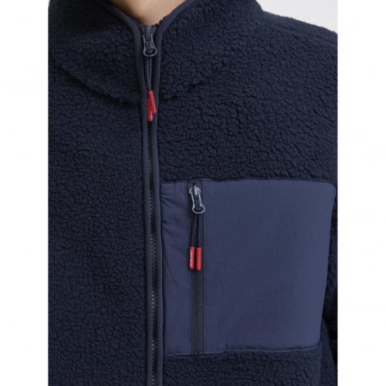 Jack & Jones Thatcher Fleece Jacket Sky Captain - Якета - мъжки якета големи размери