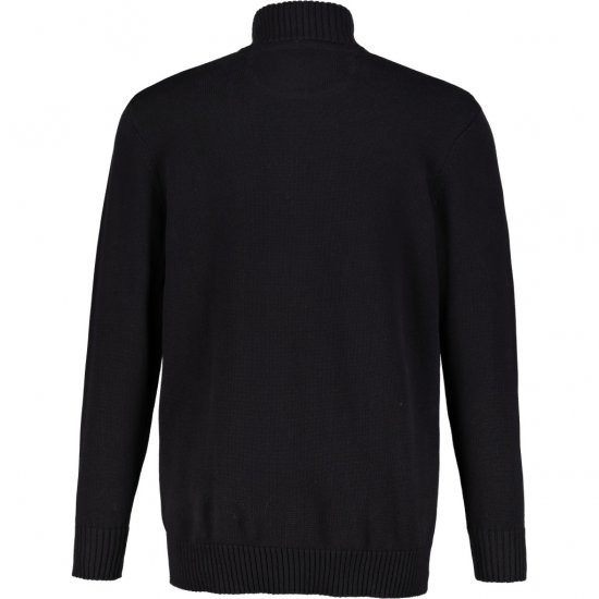 JP1880 Cardigan Knitted with Zipper Black TALL - МЪЖКО ОБЛЕКЛО MT-6XLT - дрехи за високи мъже