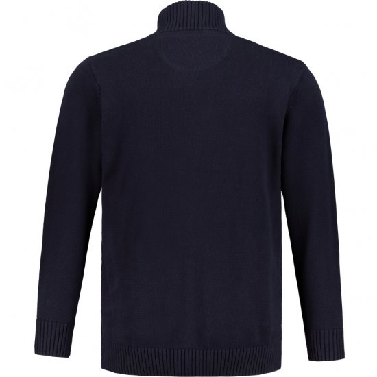 JP1880 Cardigan Knitted with Zipper Navy TALL - МЪЖКО ОБЛЕКЛО MT-6XLT - дрехи за високи мъже