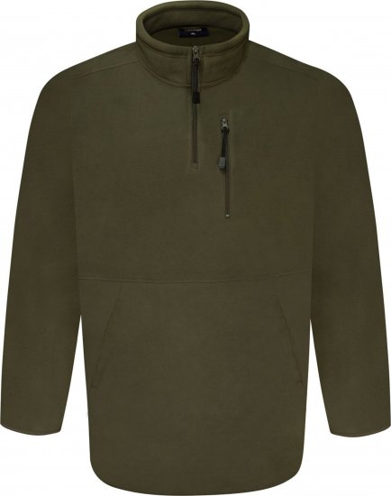 Espionage FL034 Microfleece Half Zip Jacket Light Olive - Якета - мъжки якета големи размери