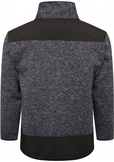 Kam jeans KV133 Twisted Marl Fleece Jacket Black - Якета - мъжки якета големи размери