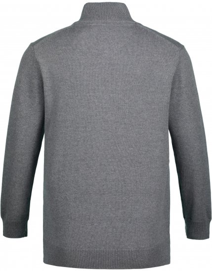 JP1880 Sweater Quarter Zipper Grey - Суичъри & cуичъри с качулка - мъжки суичъри големи размери