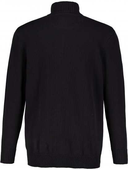 JP1880 Sweater Knitter with Zipper Black - Суичъри & cуичъри с качулка - мъжки суичъри големи размери