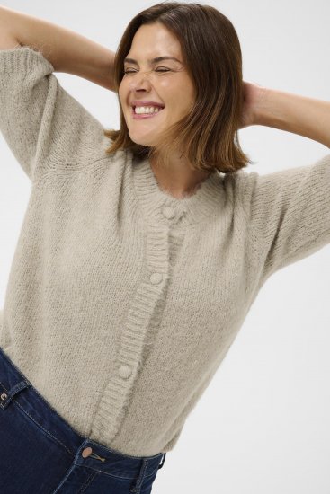 Kaffe Curve Emilia Cardigan Feather Grey Melange - Жилетки - 