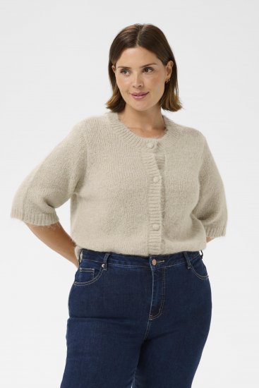 Kaffe Curve Emilia Cardigan Feather Grey Melange - Жилетки - 