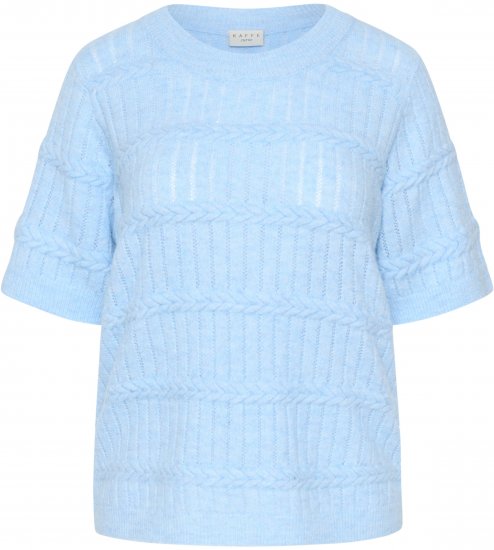Kaffe Curve Minia Pullover Powder Blue Melange - Плетени пуловери - 