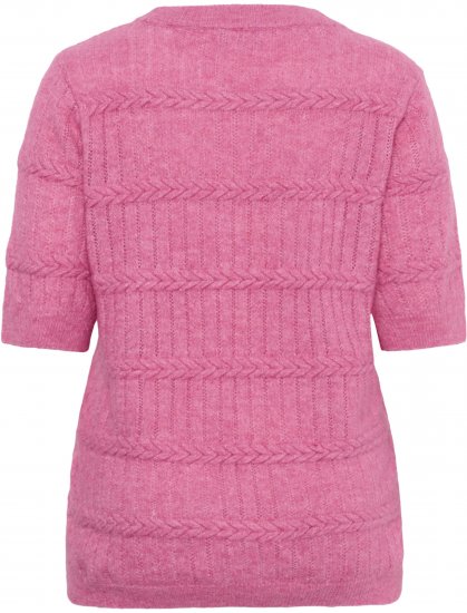 Kaffe Curve Minia Pullover Pink Power Melange - Плетени пуловери - 