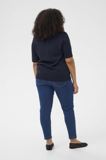 Kaffe Curve Leani Knitted Pullover Midnight Marine - Плетени пуловери - 