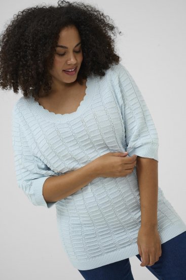 Kaffe Curve Lotia Pullover Nantucket Breeze Blue - Плетени пуловери - 