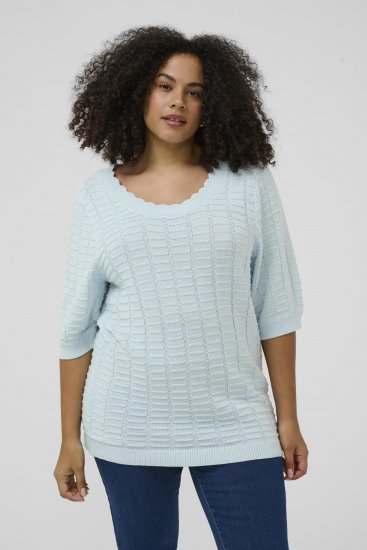 Kaffe Curve Lotia Pullover Nantucket Breeze Blue - Плетени пуловери - 
