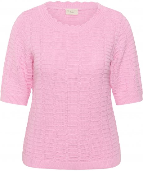 Kaffe Curve Lotia Pullover Pink Frosting - Плетени пуловери - 