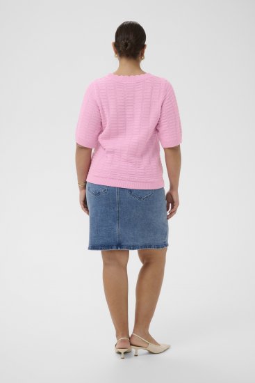 Kaffe Curve Lotia Pullover Pink Frosting - Плетени пуловери - 
