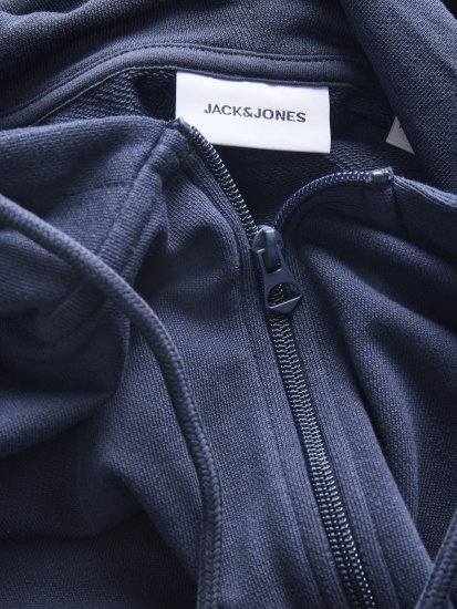 Jack & Jones College Logo Hoodie Navy - Суичъри & cуичъри с качулка - мъжки суичъри големи размери