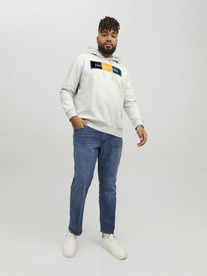 Jack & Jones Codyy Hoodie White - Суичъри & cуичъри с качулка - мъжки суичъри големи размери