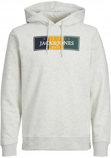 Jack & Jones Codyy Hoodie White - Суичъри & cуичъри с качулка - мъжки суичъри големи размери