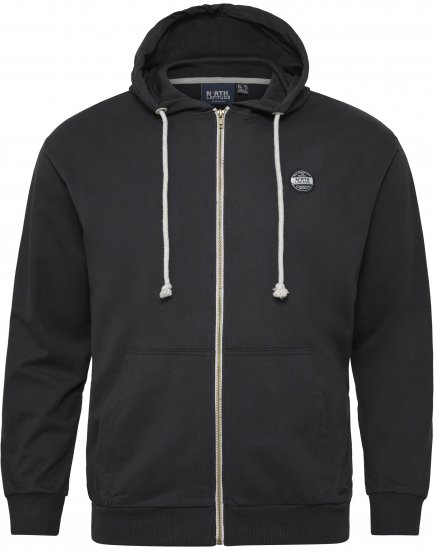 North Latitude Cardigan Hoodie Black - Суичъри & cуичъри с качулка - мъжки суичъри големи размери
