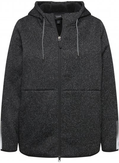 Ulla Popken Sweater Knit Fleece Hoodie Black - Суичъри & cуичъри с качулка - 