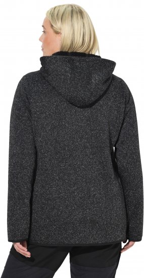 Ulla Popken Sweater Knit Fleece Hoodie Black - Суичъри & cуичъри с качулка - 