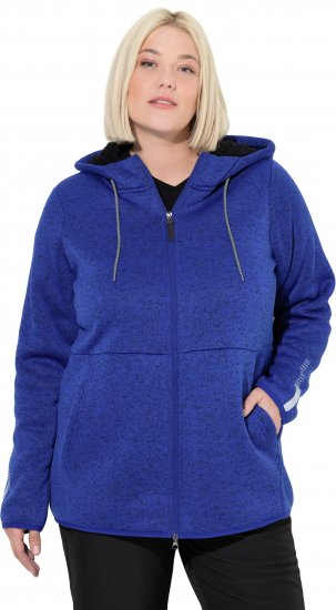 Ulla Popken Sweater Knit Fleece Hoodie Capri Blue - Суичъри & cуичъри с качулка - 