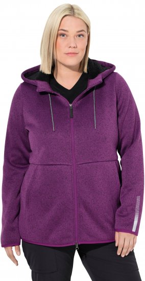 Ulla Popken Sweater Knit Fleece Hoodie Aubergine - Суичъри & cуичъри с качулка - 