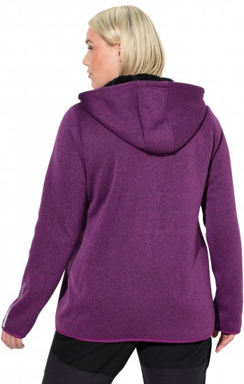 Ulla Popken Sweater Knit Fleece Hoodie Aubergine - Суичъри & cуичъри с качулка - 