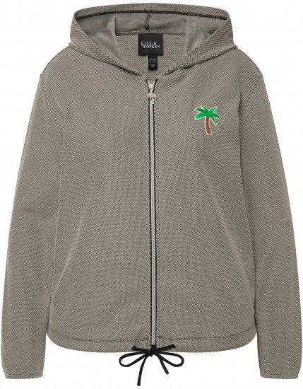 Ulla Popken Drawstring Hem Zip-Up Hoodie Grey - Суичъри & cуичъри с качулка - 