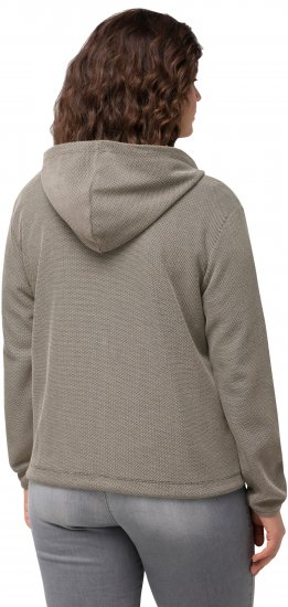 Ulla Popken Drawstring Hem Zip-Up Hoodie Grey - Суичъри & cуичъри с качулка - 