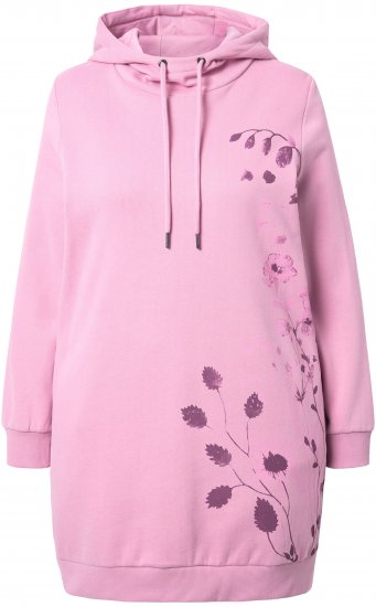 Ulla Popken Oversized Grass Graphic Hoodie Wildberry - Суичъри & cуичъри с качулка - 