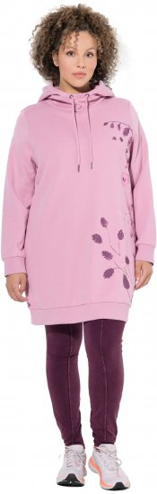 Ulla Popken Oversized Grass Graphic Hoodie Wildberry - Суичъри & cуичъри с качулка - 