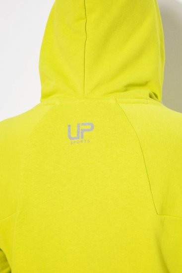 Ulla Popken Zippered Pocket and Reflective Piping Hoodie Green Apple - Суичъри & cуичъри с качулка - Уютни суитшърти, суичъри и плетива