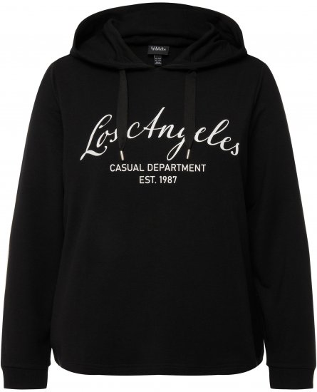Ulla Popken City Name Graphic Hoodie Black - Суичъри & cуичъри с качулка - 
