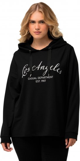 Ulla Popken City Name Graphic Hoodie Black - Суичъри & cуичъри с качулка - 
