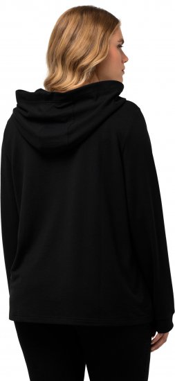 Ulla Popken City Name Graphic Hoodie Black - Суичъри & cуичъри с качулка - 