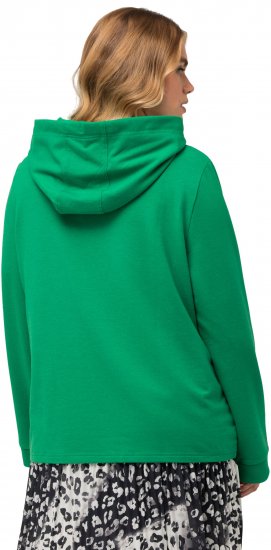 Ulla Popken City Name Graphic Hoodie Emerald Green - Суичъри & cуичъри с качулка - 