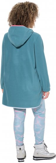 Ulla Popken Floral Detail Fleece Hoodie Ice Green - Суичъри & cуичъри с качулка - 