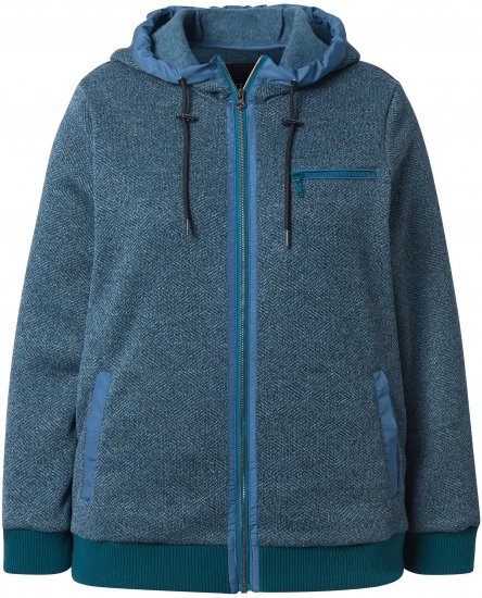 Ulla Popken Fleece-Lined Hoodie Dark Petrol - Суичъри & cуичъри с качулка - 